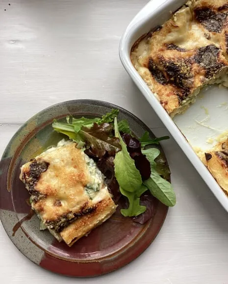 Rachel Roddy's Recipe for Layered Pasta with Courgette and Three Cheeses